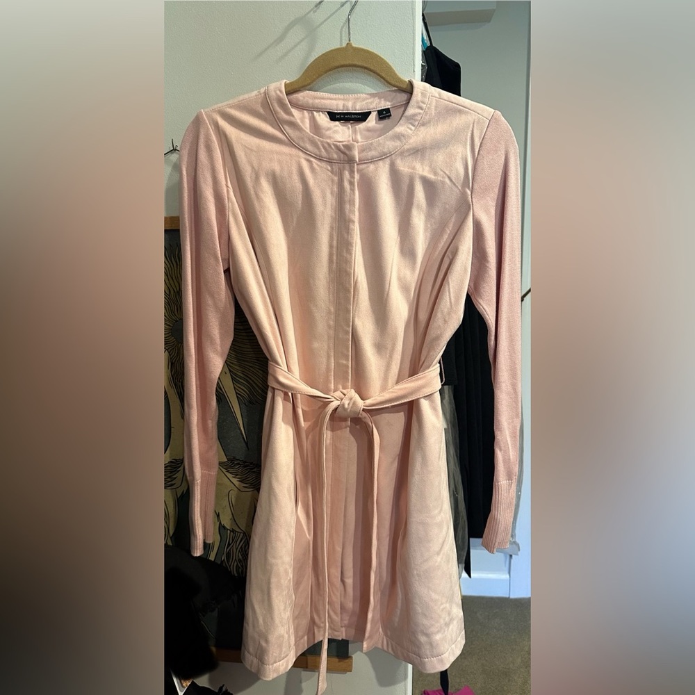 Chic dusty pink suede jacket